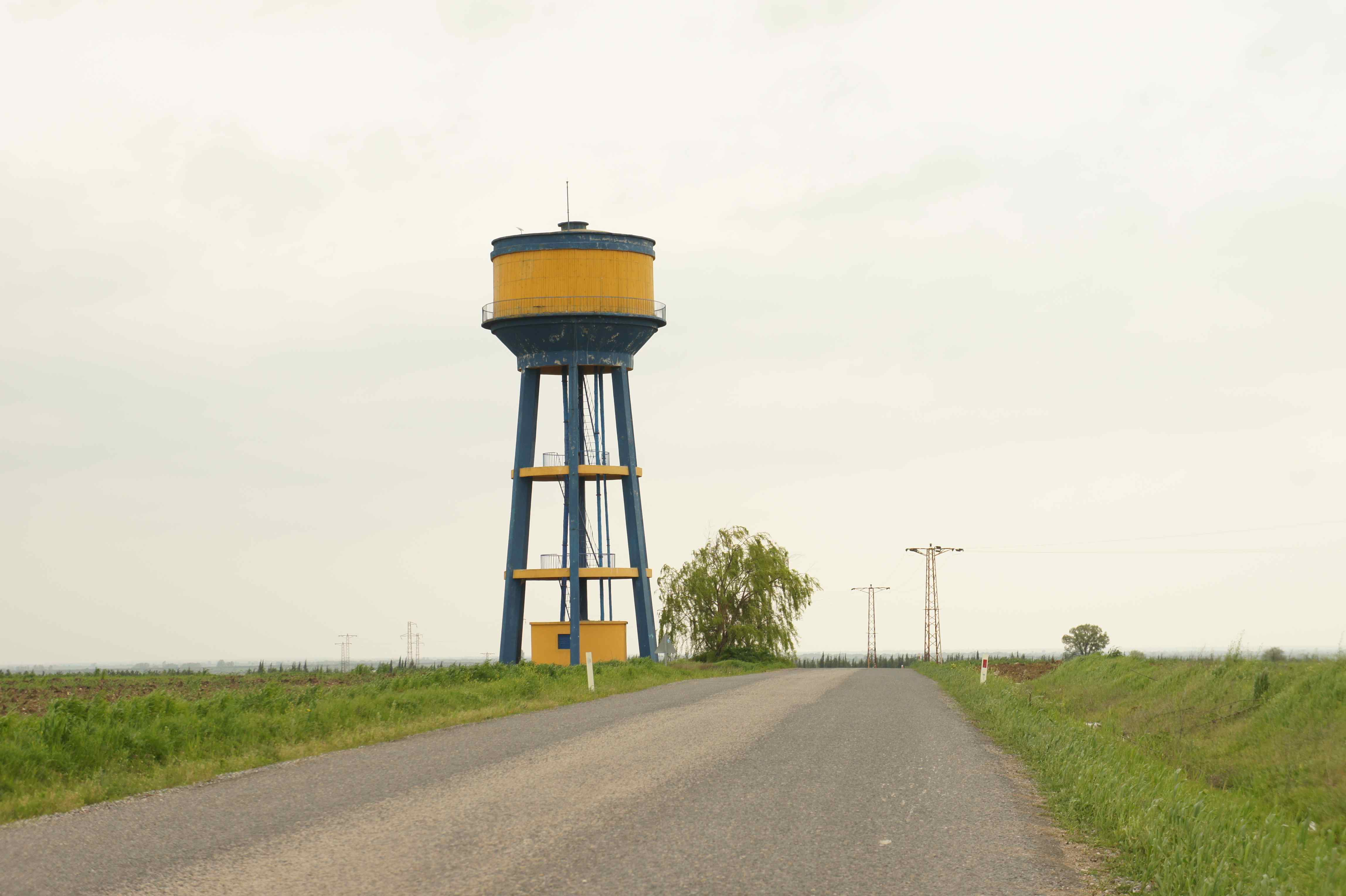Swedish water tower on the turkish countryside, or is it maybe the latest kind of Ikea store