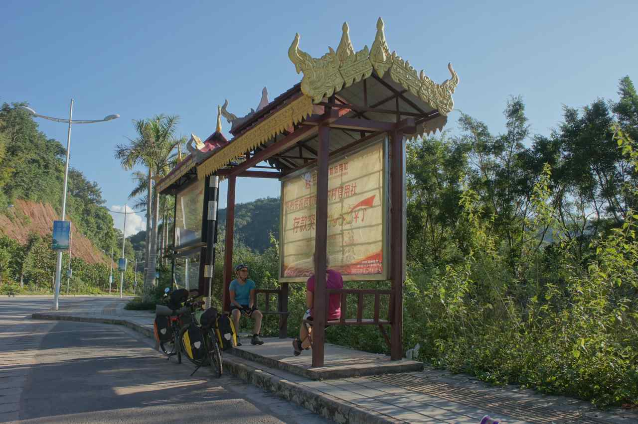 A very thai looking bus stop in Mengla